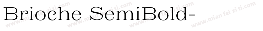 Brioche SemiBold字体转换